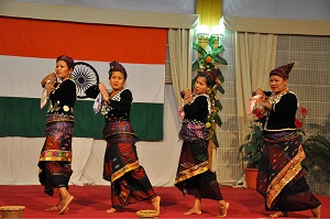 Cultural presentation of Singpho Tribe from Changlang District on the occasion of Communal Harmony-Our Pride, Our Strength�, at Darbar Hall, Raj Bhavan, Itanagar on 19th February 2016.